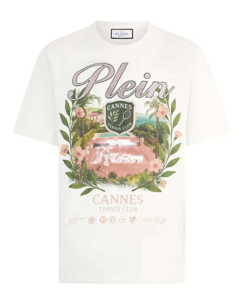 Philipp Plein Cannes Tennis Club T-Shirt - Weiß Weiß