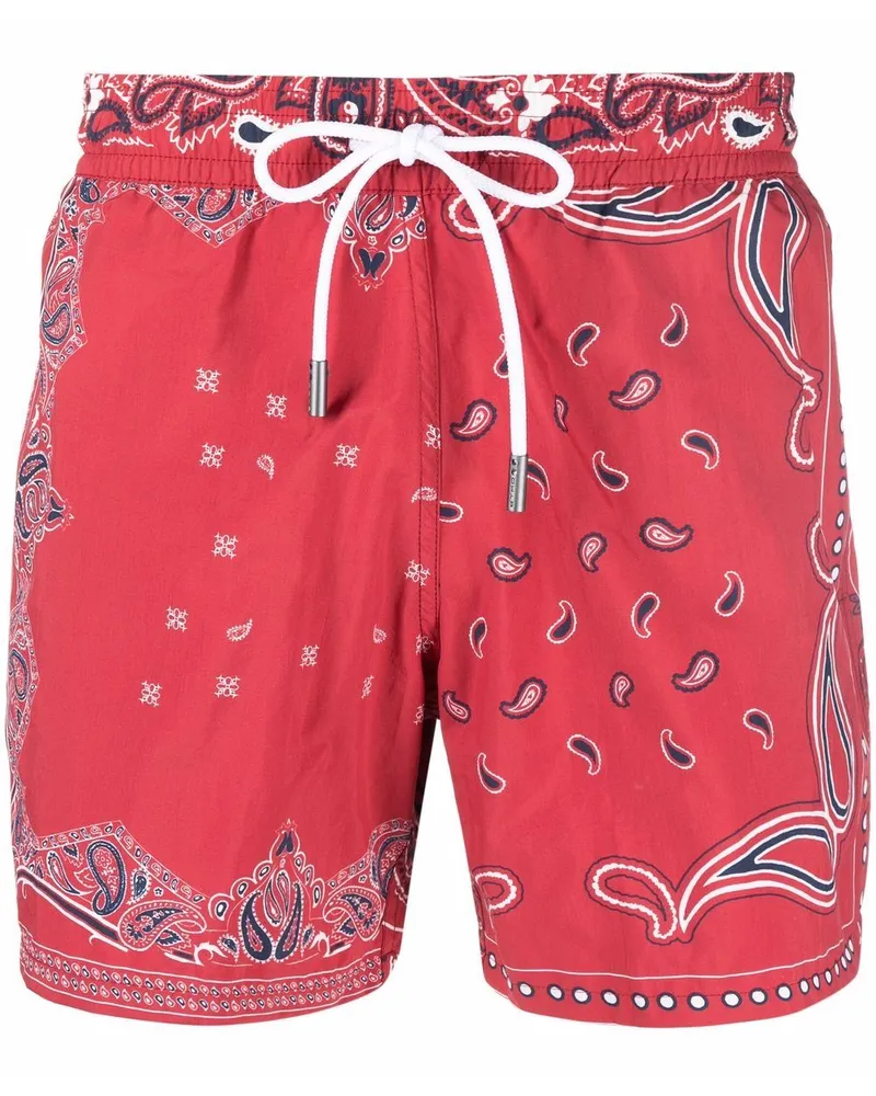 Etro Badeshorts mit Bandana-Print - Rot Rot