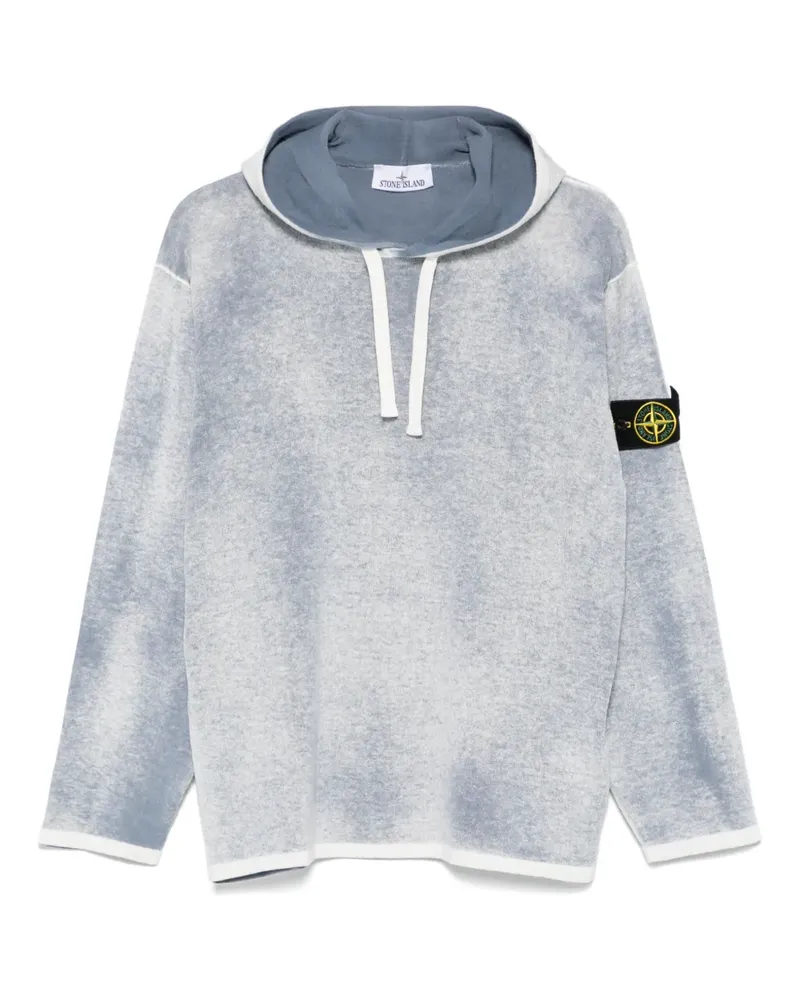 Stone Island Hoodie mit Kompass-Patch - Blau Blau