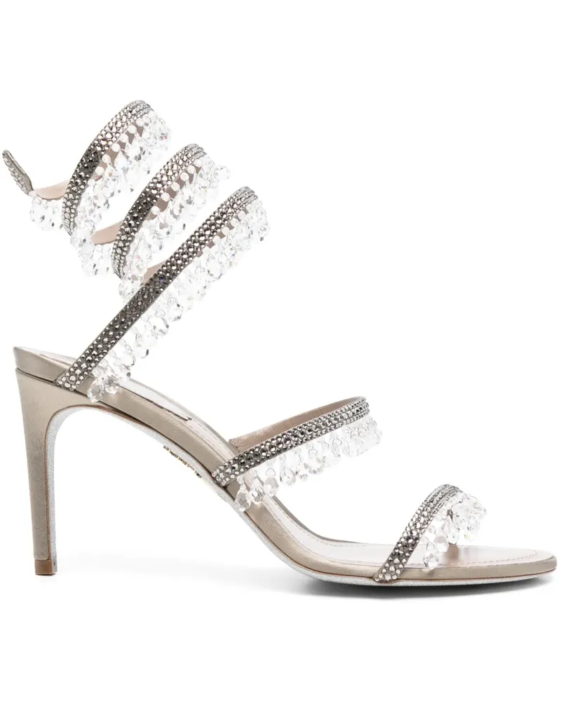 René Caovilla Chandelier Sandalen 90mm - Grau Grau
