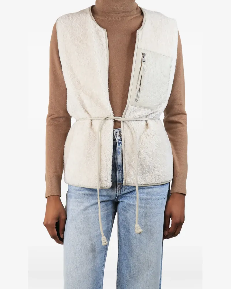 Rachel Comey Oliver shearling vest - Nude Nude