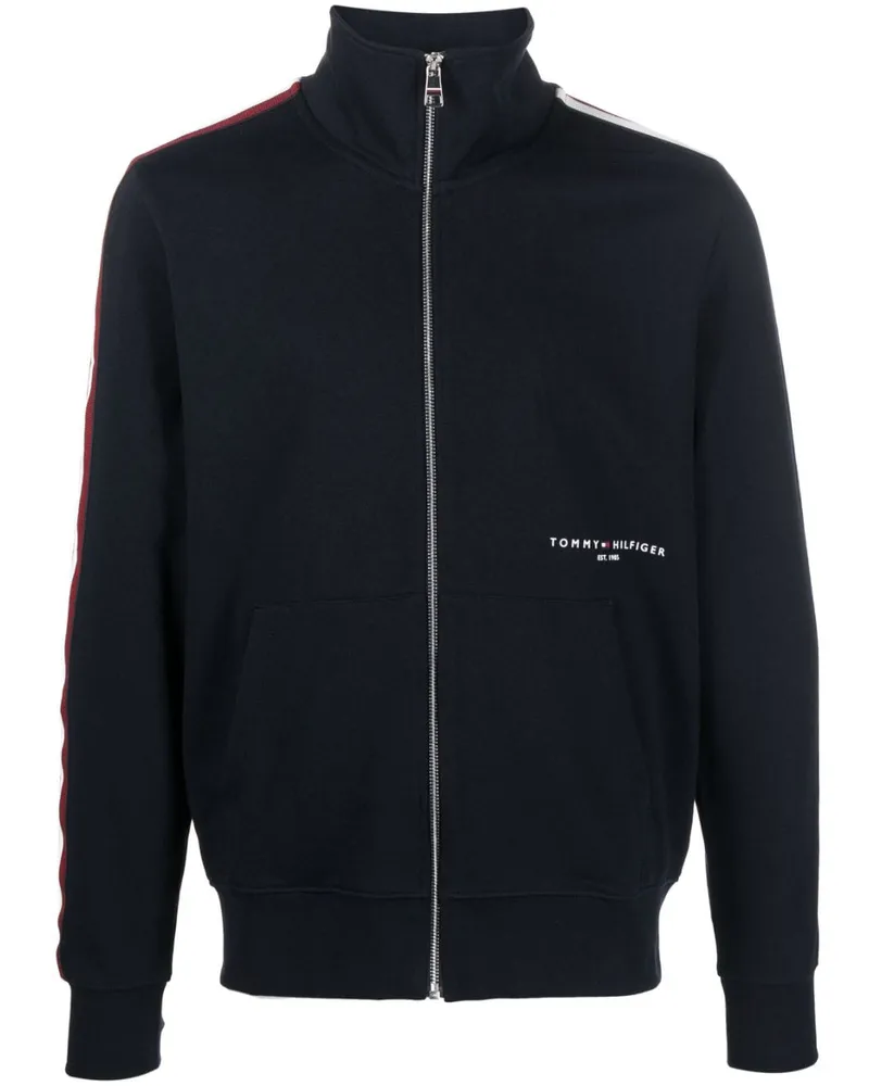 Tommy Hilfiger Bomberjacke mit Logo-Print - Blau Blau