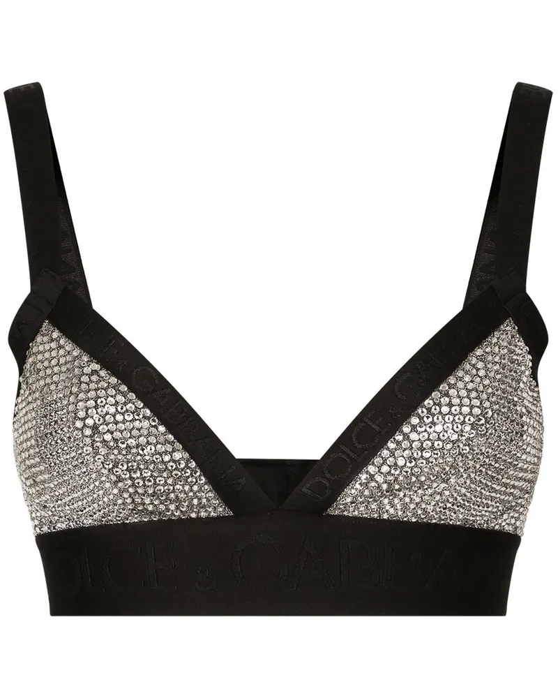 Dolce & Gabbana KIM DOLCE&GABBANA Triangel-BH mit Strassverzierung - Schwarz Schwarz
