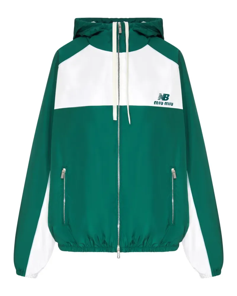 New Balance x Miu Miu color-block hooded jacket - Grün Grün