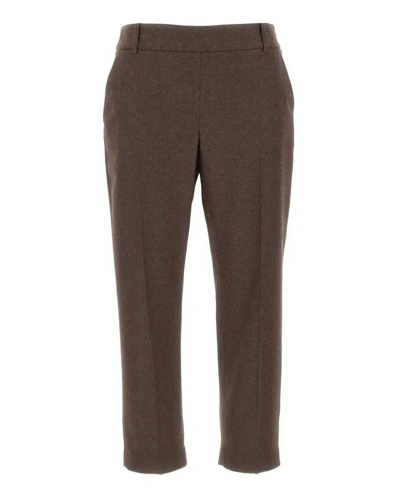 Eleventy Hose mit Bügelfalten - Braun Braun
