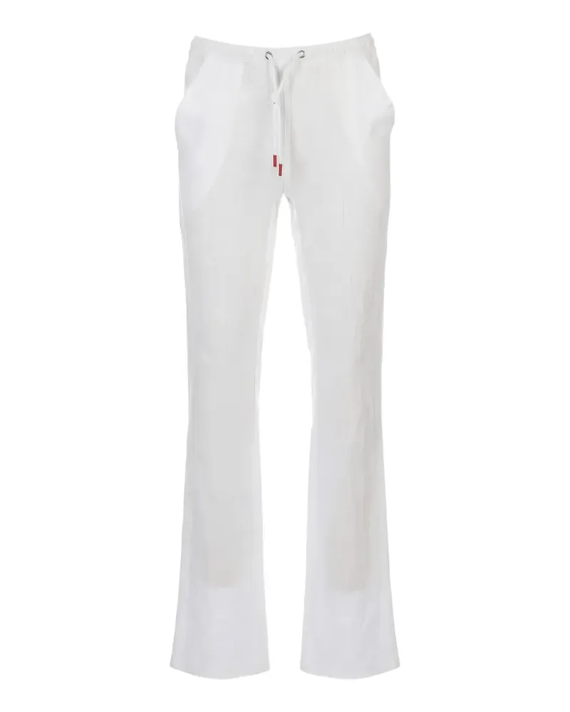 Kiton drawstring-waistband trousers - Weiß Weiß