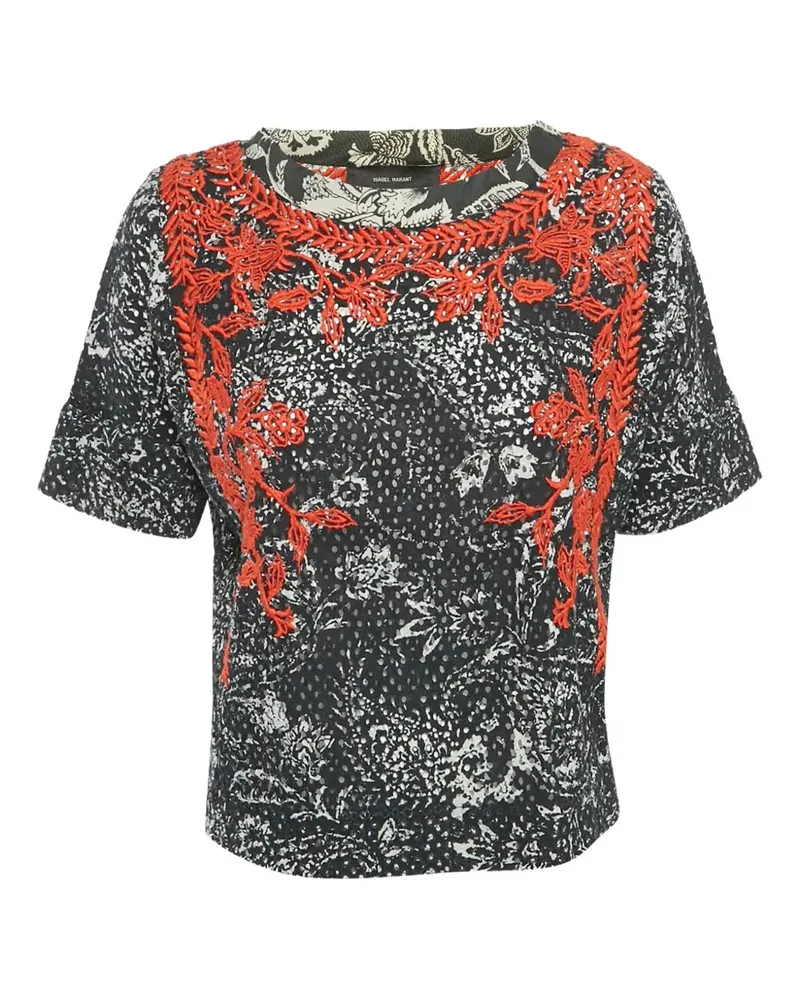 Isabel Marant Besticktes Top - Schwarz Schwarz