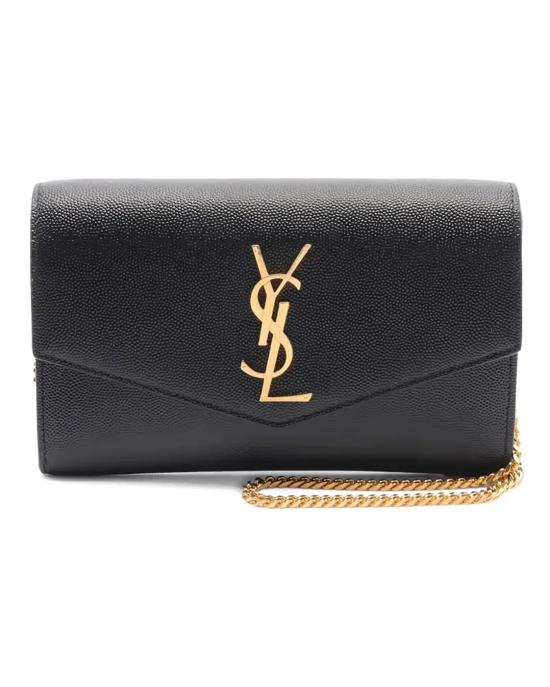 Saint Laurent 2020s Uptown Umhängetasche mit Logo-Schild - Schwarz Schwarz
