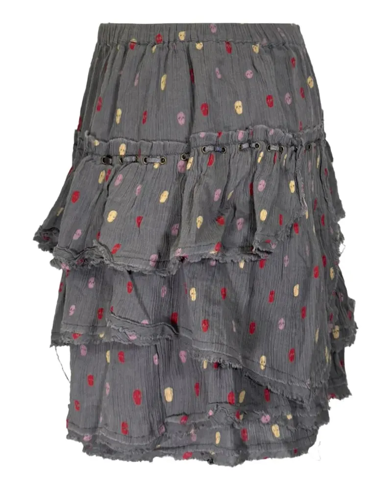 Zadig & Voltaire Gestufter Rock mit Print - Grau Grau