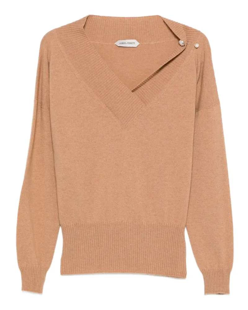 Alberta Ferretti Pullover mit V-Ausschnitt - Braun Braun