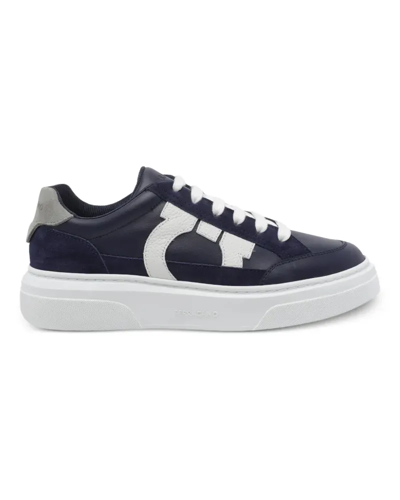 Ferragamo Gancini Sneakers mit runder Kappe - Blau Blau