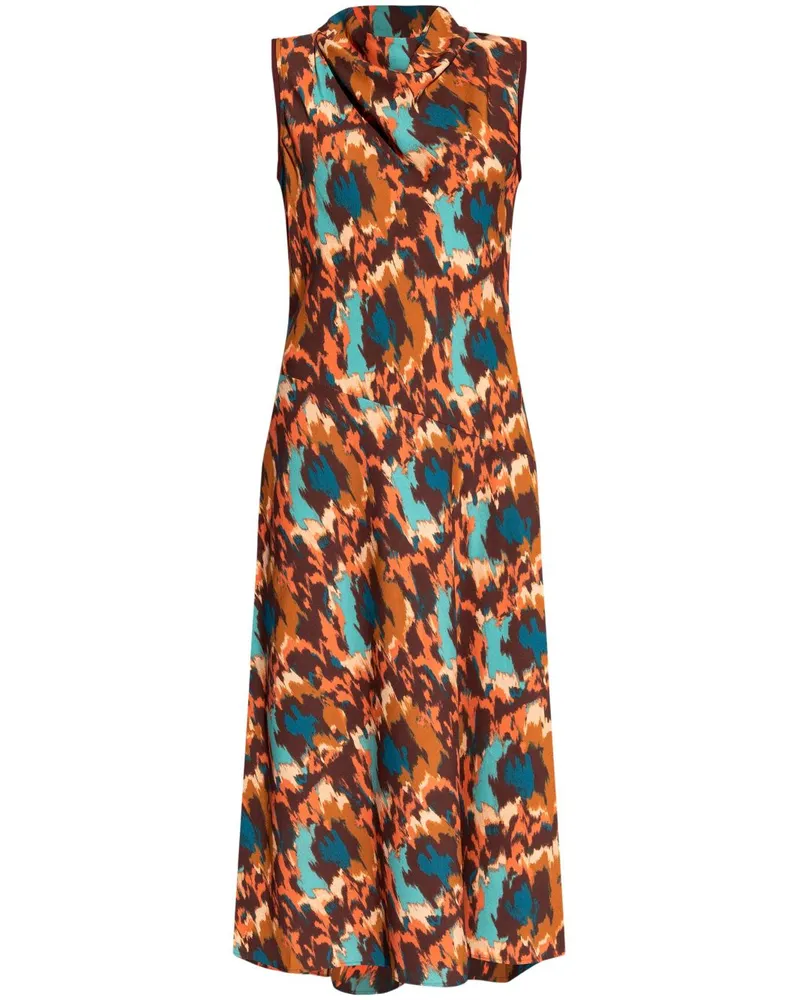 Ulla Johnson Kalena Midikleid mit grafischem Print - Orange Orange