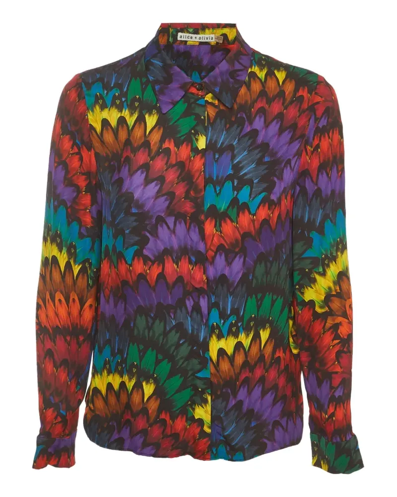 Alice + Olivia printed crepe shirt - Rot Rot