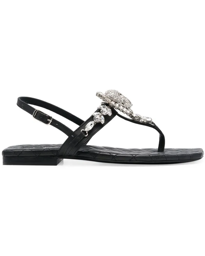 Philipp Plein Sandalen mit Kristallen - Schwarz Schwarz