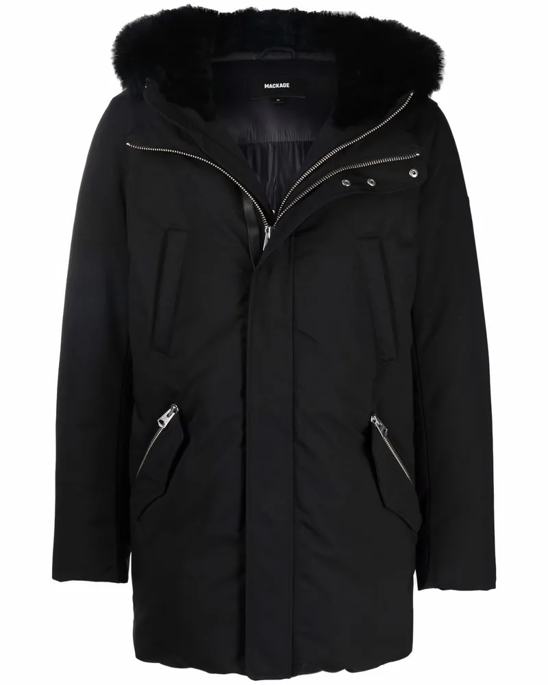 Mackage Gefütterte Edward Jacke - Schwarz Schwarz
