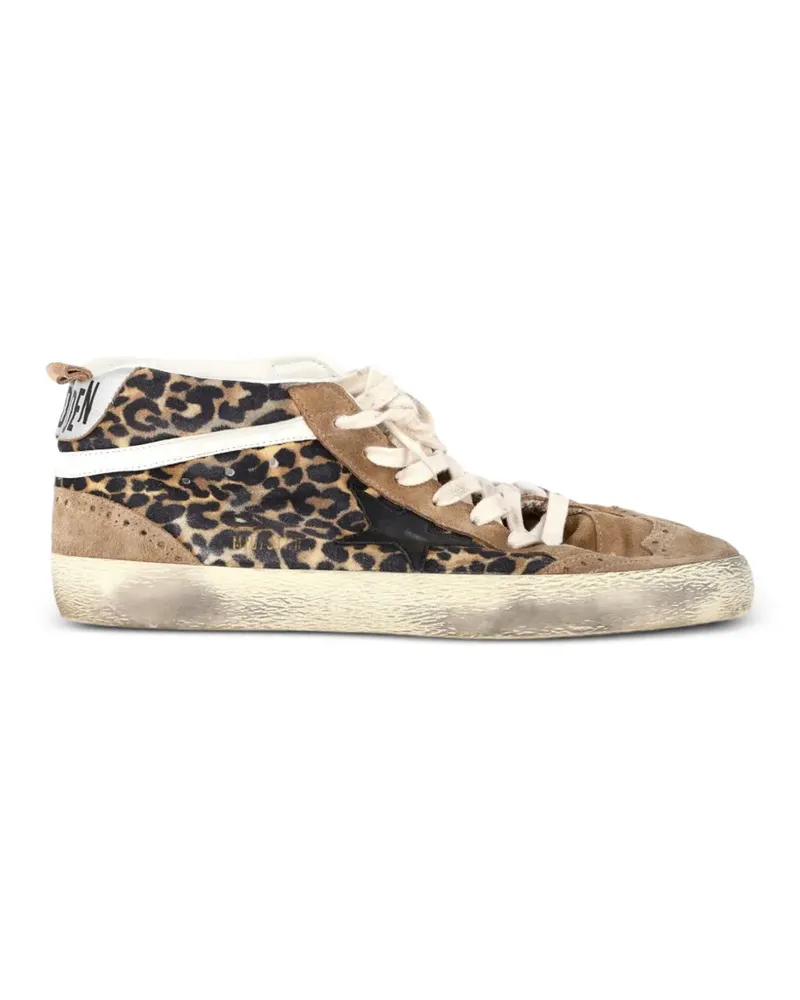 Golden Goose leopard-print suede sneakers - Braun Braun