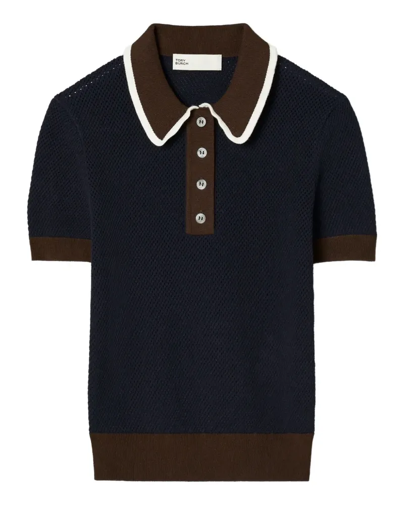 Tory Burch Gestricktes Poloshirt - Blau Blau
