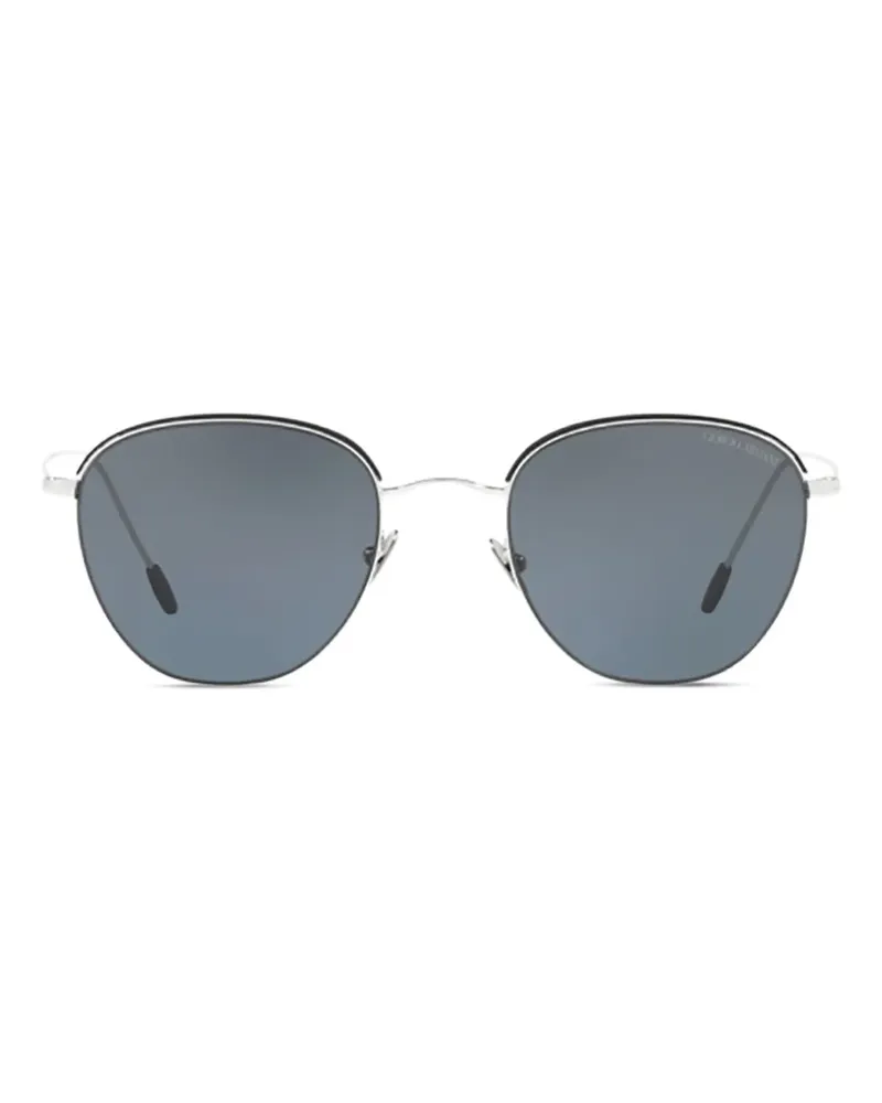 Giorgio Armani Runde Sonnenbrille - Silber Silber