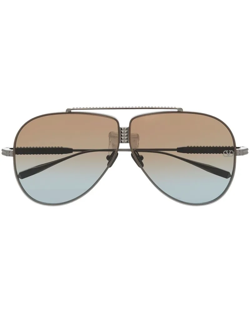 Valentino Garavani Valentino Garavani Rockstud Pilotenbrille Schwarz