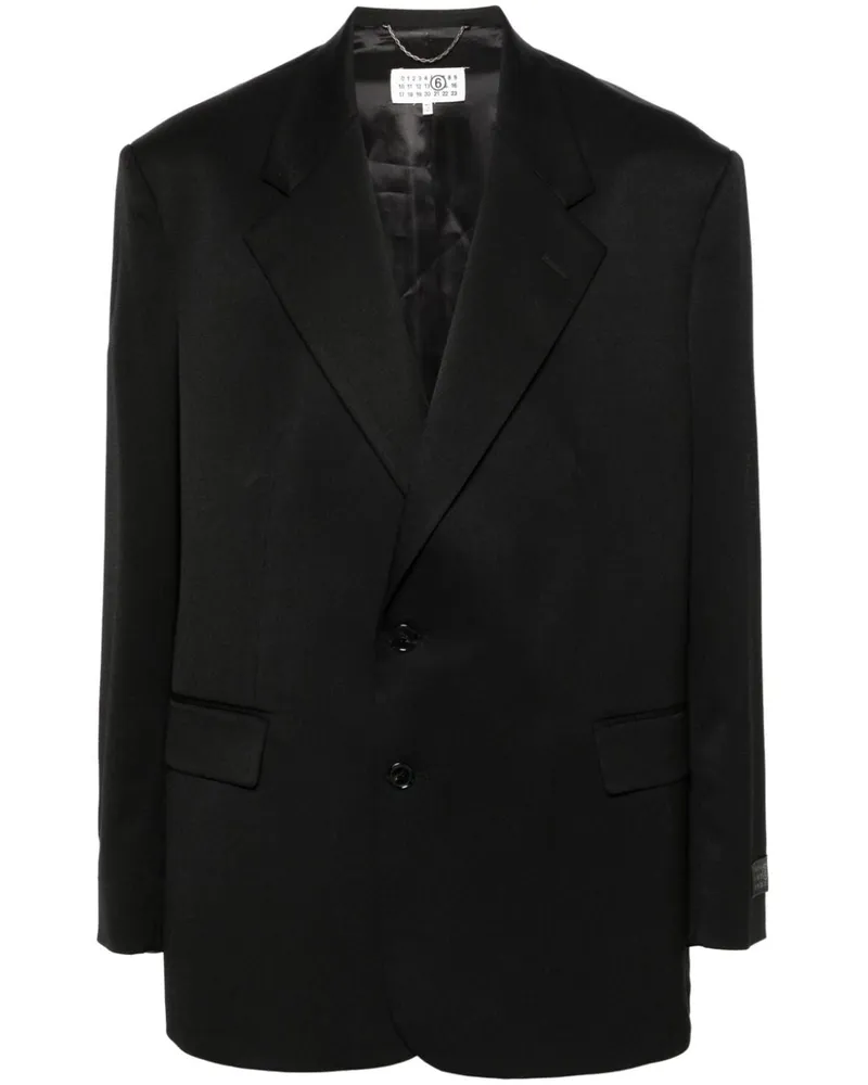 Maison Margiela Einreihiges Sakko mit Ziernaht - Schwarz Schwarz