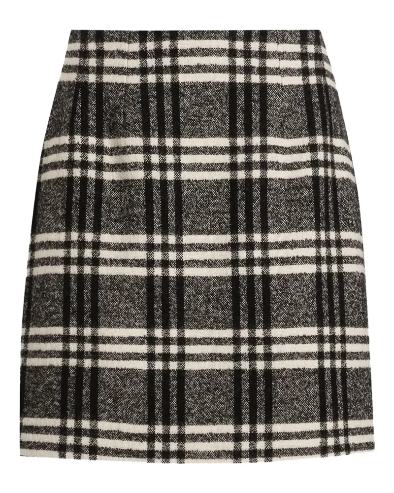 Dolce & Gabbana Karierter Minirock - Schwarz Schwarz
