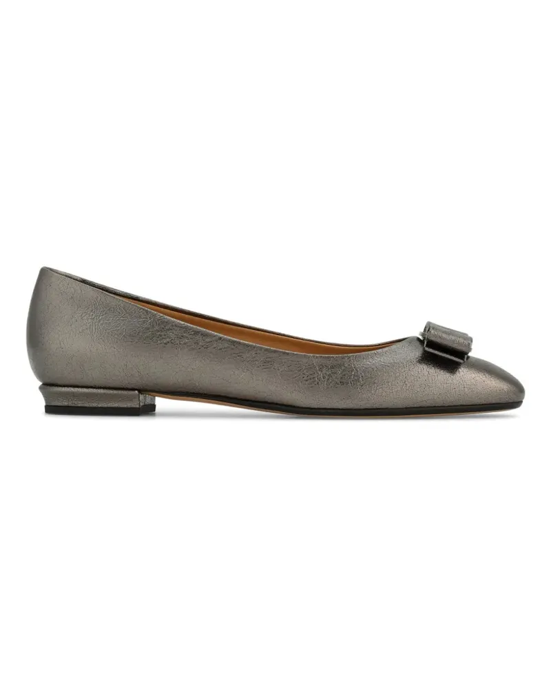 Ferragamo Ballerinas mit Vara-Schleife - Grau Grau