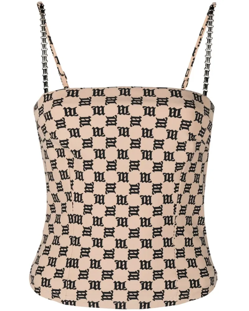 MISBHV Cropped-Top mit Print - Nude Nude