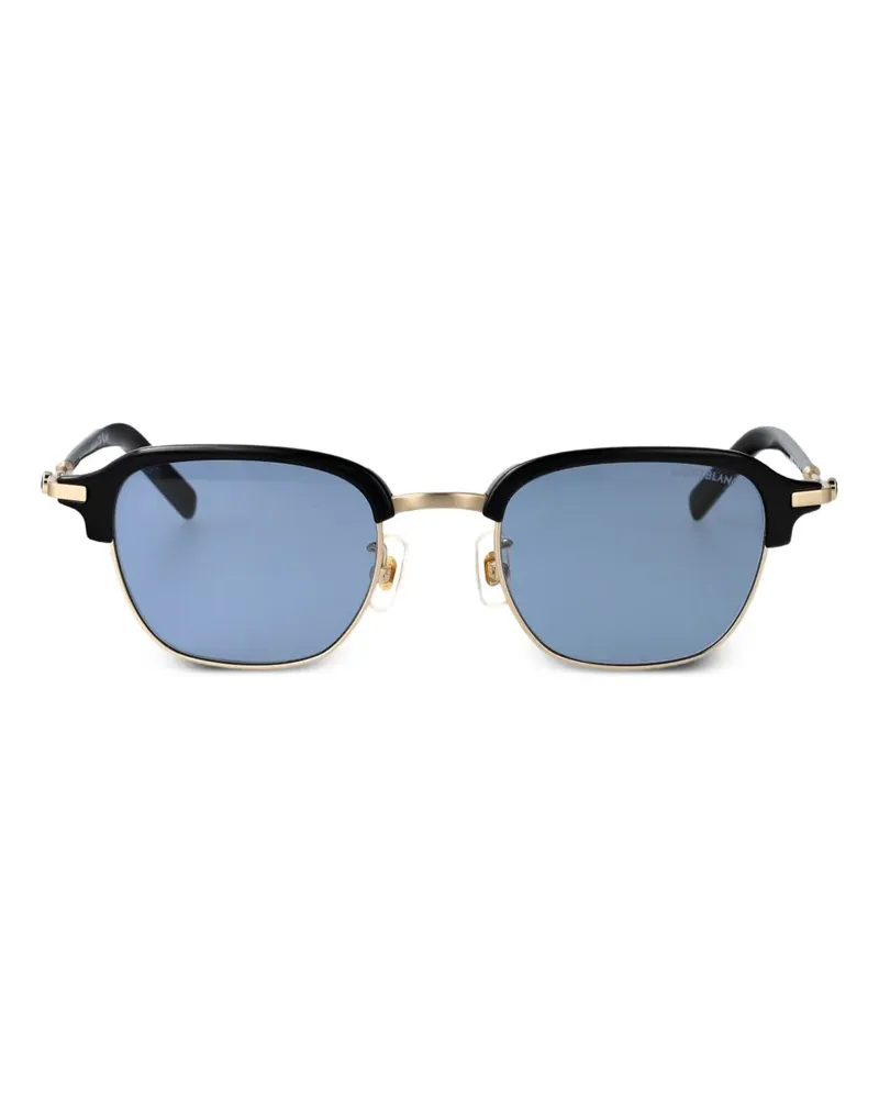 Montblanc Sonnenbrille mit eckigem Gestell - Gold Gold