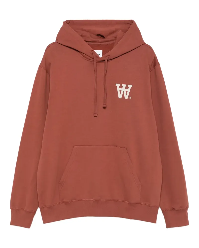 Wood Wood WWCass AA Hoodie mit Logo-Print - Braun Braun