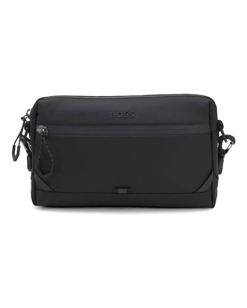 HUGO BOSS Schultertasche mit Logo-Print - Schwarz Schwarz