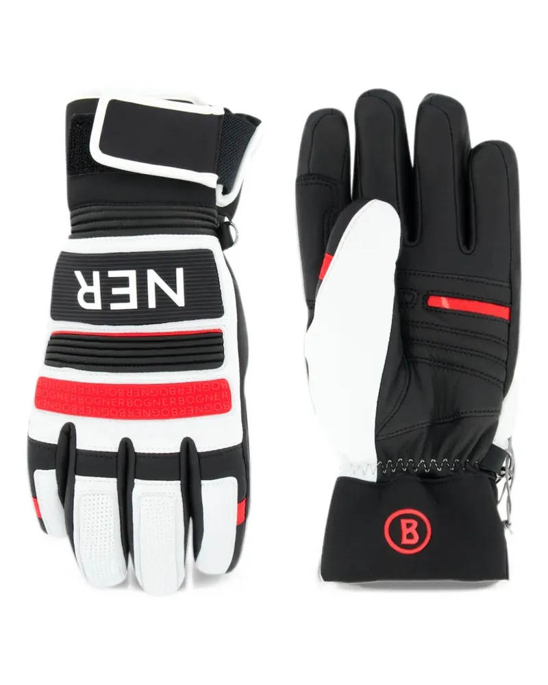Bogner Silvan padded leather ski gloves - Schwarz Schwarz