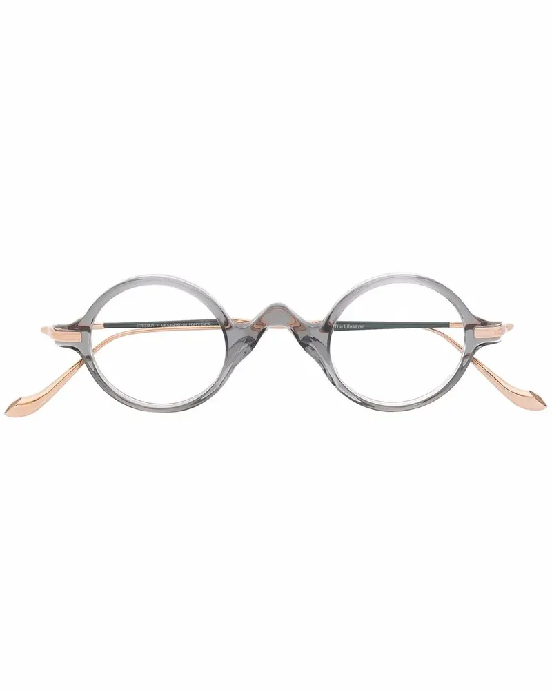 MATSUDA Brille mit rundem Gestell - Grau Grau
