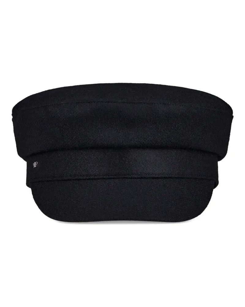 Max Mara Baskenmütze mit Logo-Schild - Schwarz Schwarz