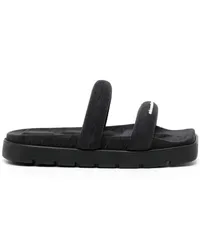 Alexander Wang Jay Flatform-Sandalen aus Denim Schwarz