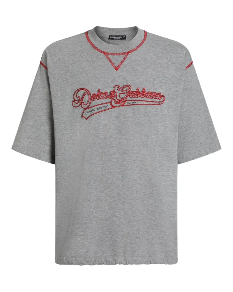 Dolce & Gabbana T-Shirt mit Stickerei - Grau Grau