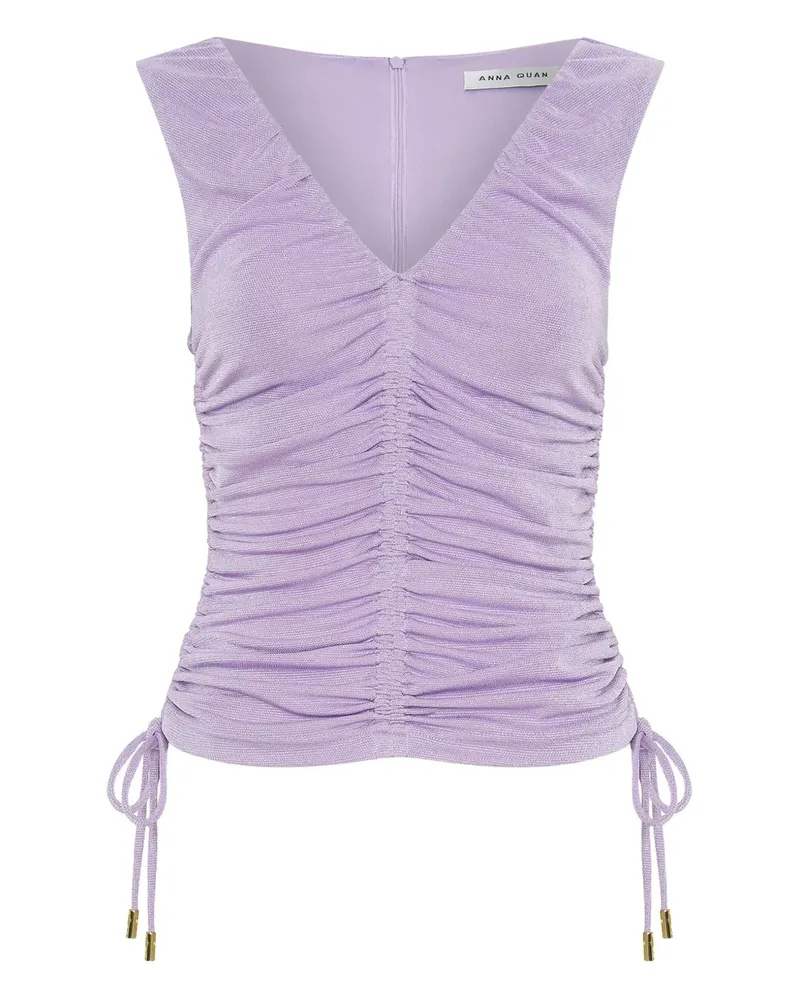 Anna Quan Gesmoktes Top - Violett Violett