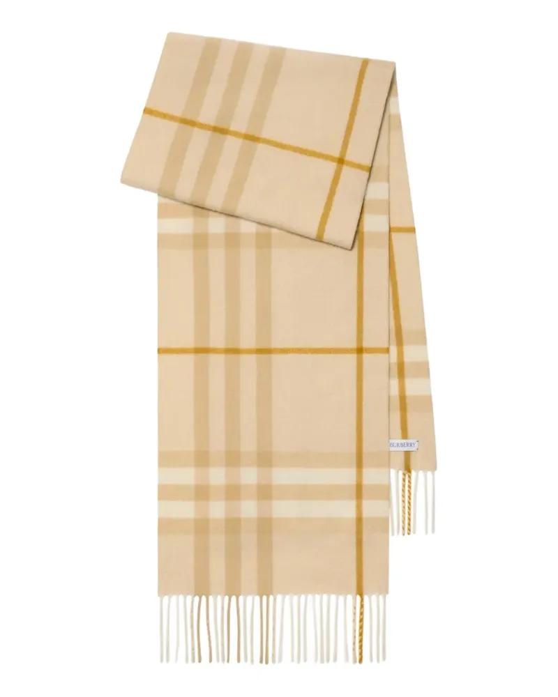Burberry Karierter Schal aus Kaschmir - Nude Nude