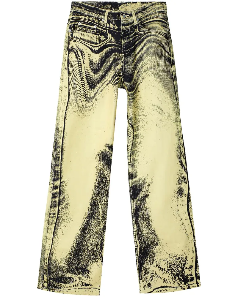 Camper Jeans mit weitem Bein - Gelb Gelb