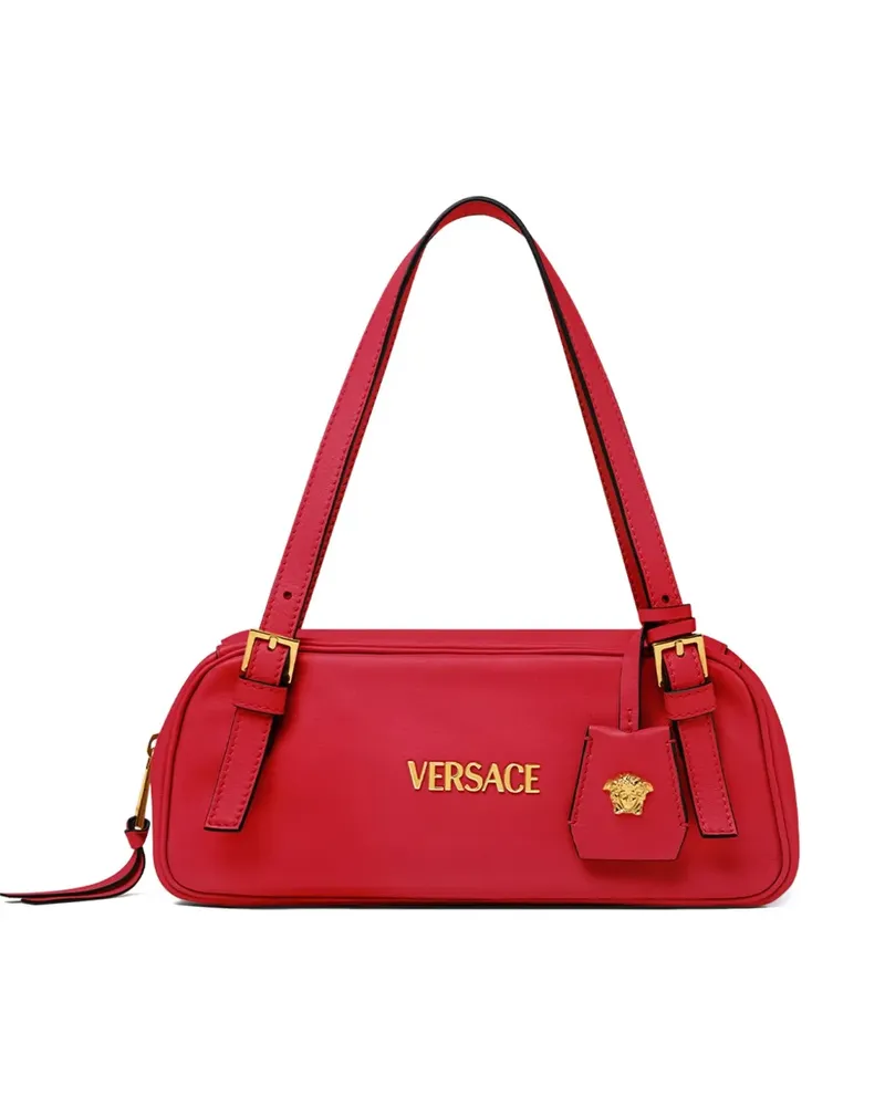 Versace Tag Bowling Schultertasche mit Schnallendetail - Rot Rot