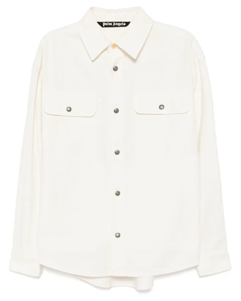 Palm Angels Hemdjacke aus Baumwolle - Nude Nude