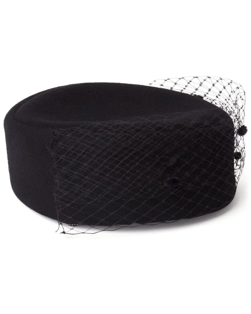 Nina Ricci Hut mit Schleier - Schwarz Schwarz