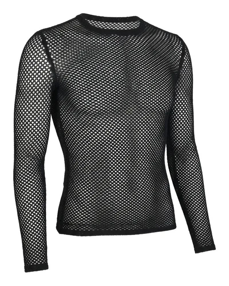 Valentino Garavani fishnet long-sleeved sweater - Schwarz Schwarz