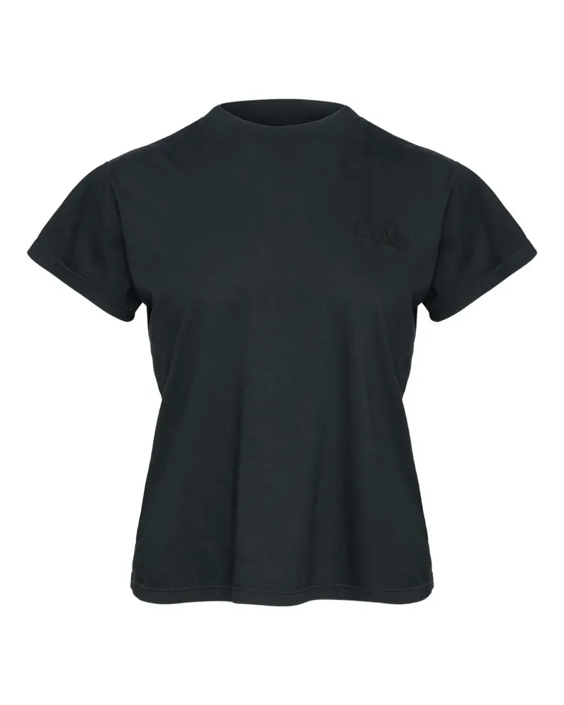 Maison Margiela T-Shirt mit Satineinsatz - Schwarz Schwarz