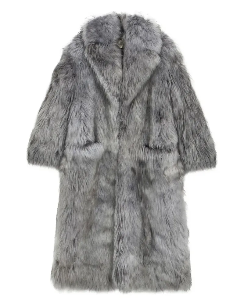 Blumarine Mantel mit breitem Revers - Schwarz Schwarz