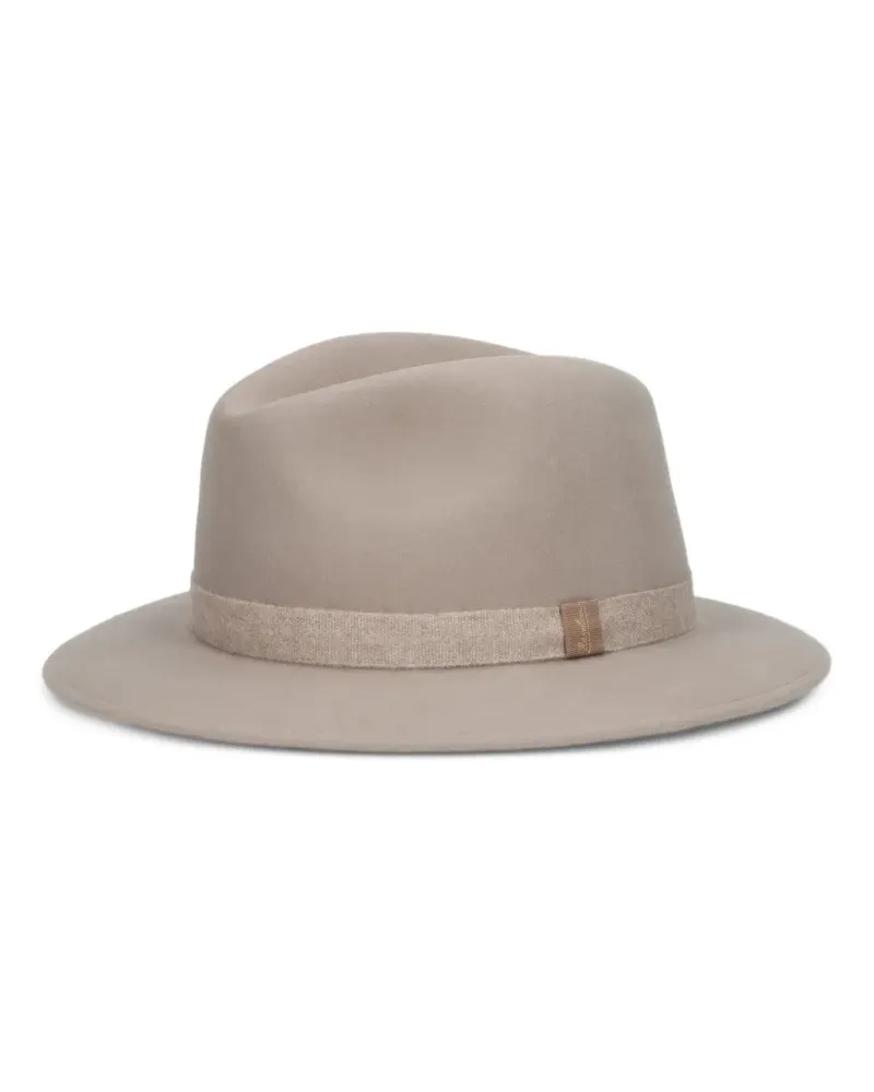 Borsalino Country Hut mit Logo-Detail - Nude Nude