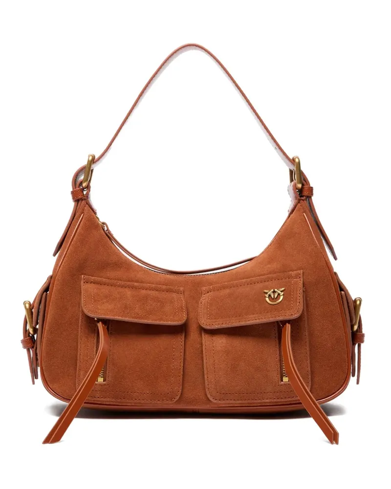 Pinko Schultertasche aus Wildleder - Braun Braun