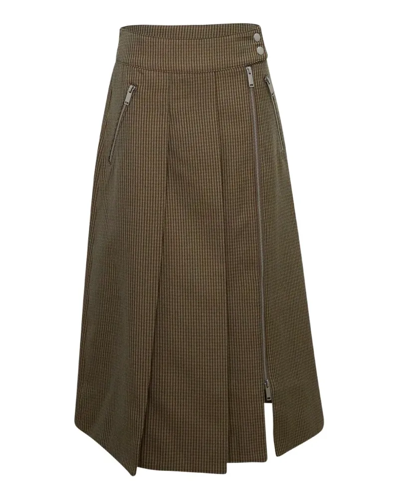 3.1 phillip lim check-pattern zip-detail midi skirt - Braun Braun