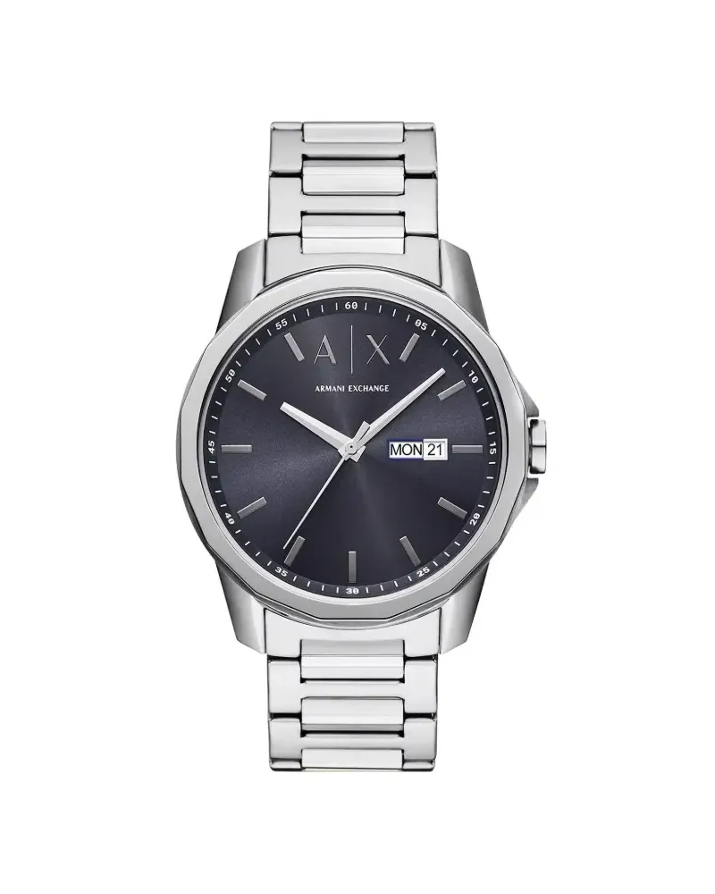 Armani Exchange Runde Armbanduhr 44mm - Schwarz Schwarz