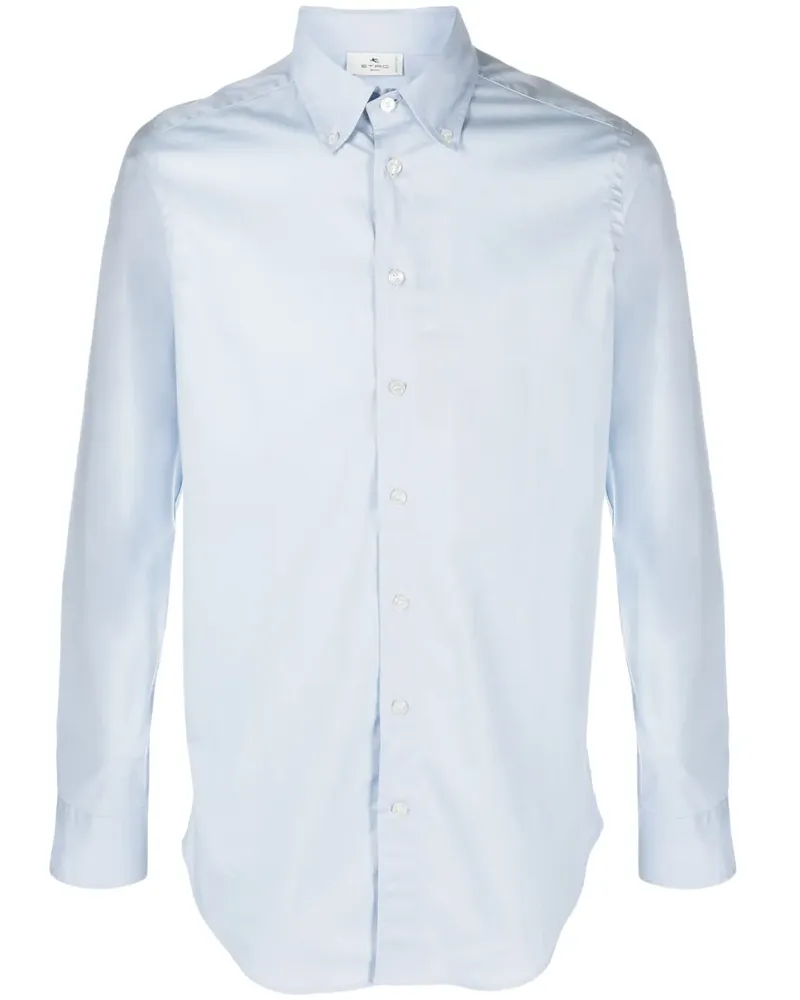 Etro Button-down-Hemd aus Popeline - Blau Blau