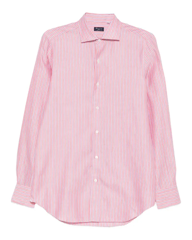 Finamore 1925 striped long-sleeve shirt - Rot Rot